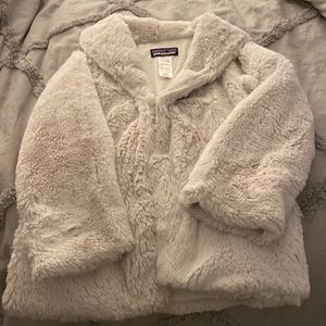 Patagonia white fur jacket